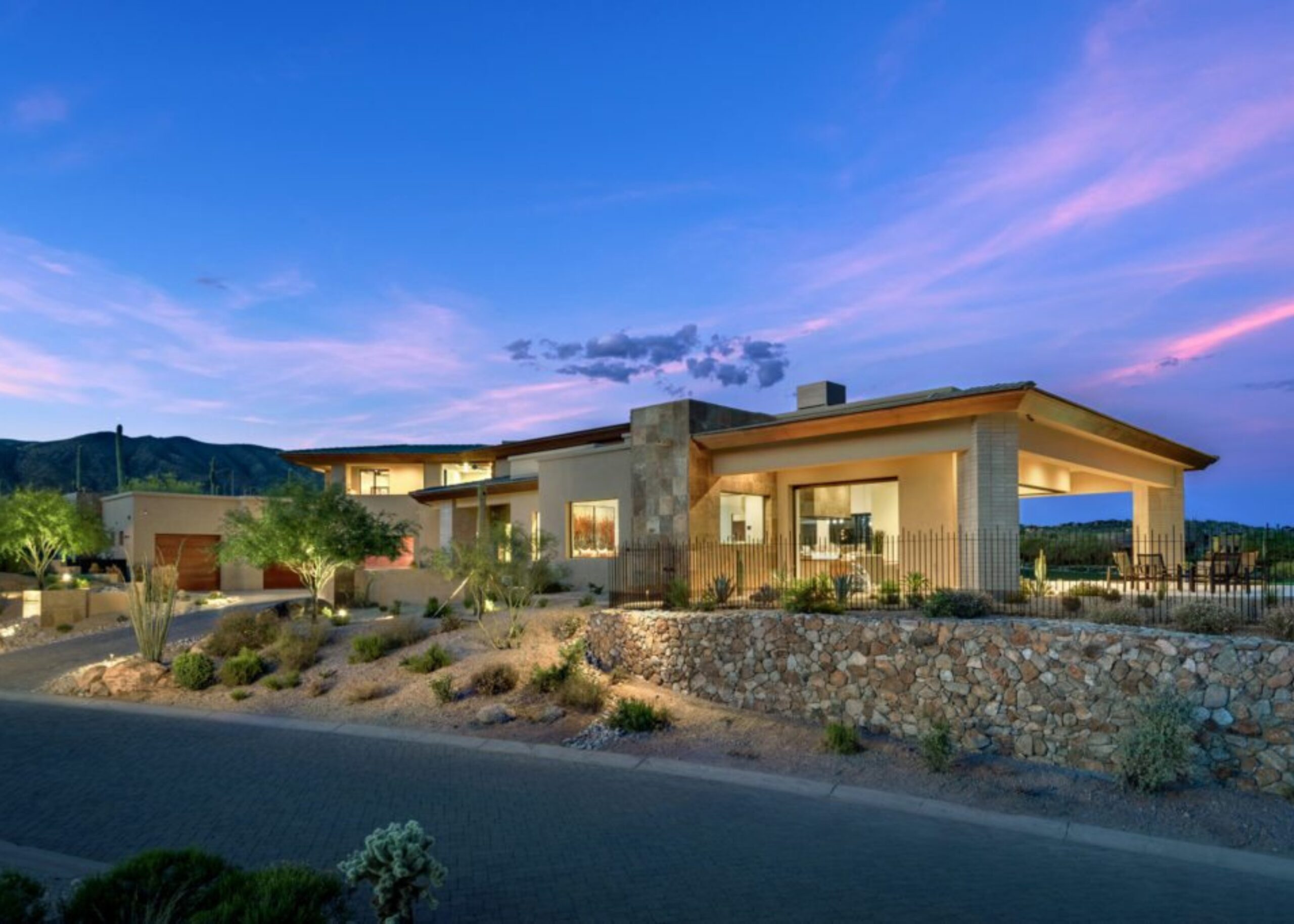 The Phil Nichols Company | Serene & Sophisticated | Front Exterior at Dusk