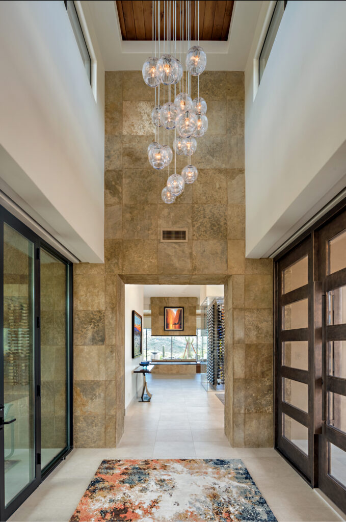 The Phil Nichols Company | Serene & Sophisticated | Foyer and Chandelier