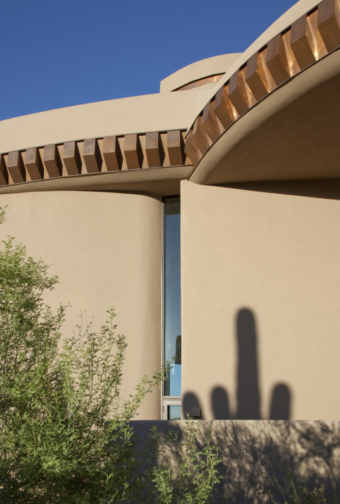 The Phil Nichols Company | Contemporary Southwest | Copper Exterior with Cactus Shadow