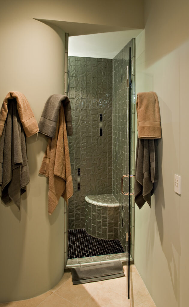 The Phil Nichols Company | Contemporary Southwest | Shower with Bench