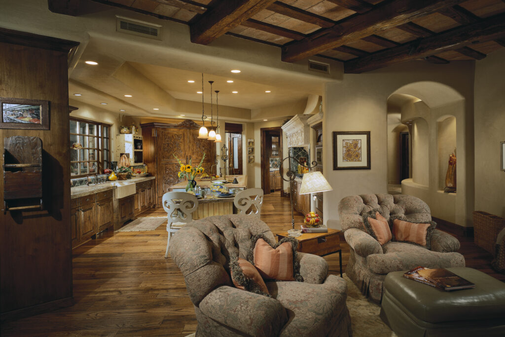The Phil Nichols Company | Tuscan Estate | Kitchen and Living Room