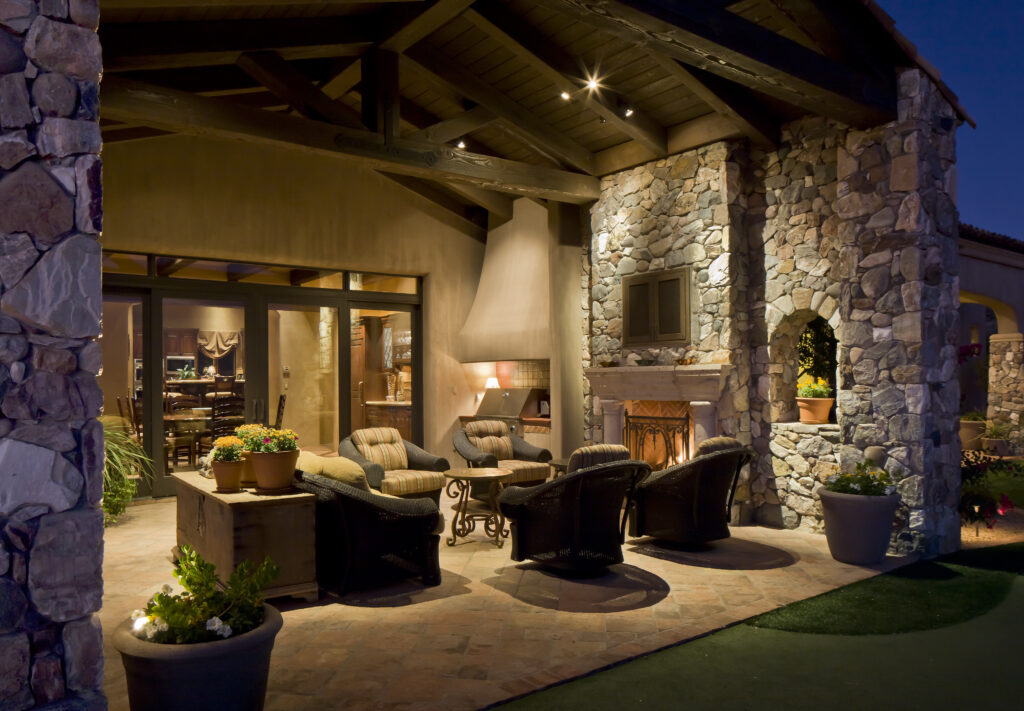 The Phil Nichols Company | Mediterranean Villa | Outdoor Sitting Area