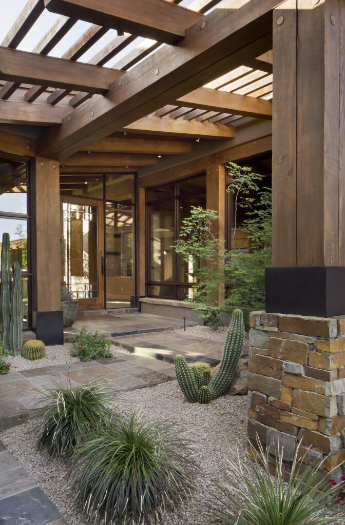 The Phil Nichols Company | Desert Lodge | Covered Entrance
