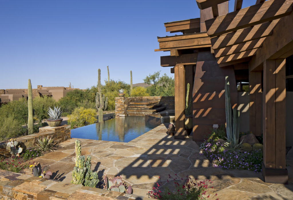 The Phil Nichols Company | Desert Lodge | Backyard with Pool