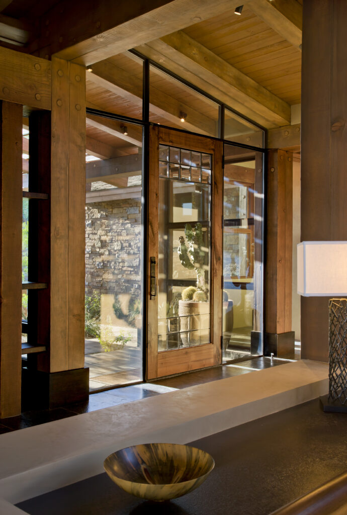 The Phil Nichols Company | Desert Lodge | Front Glass Door