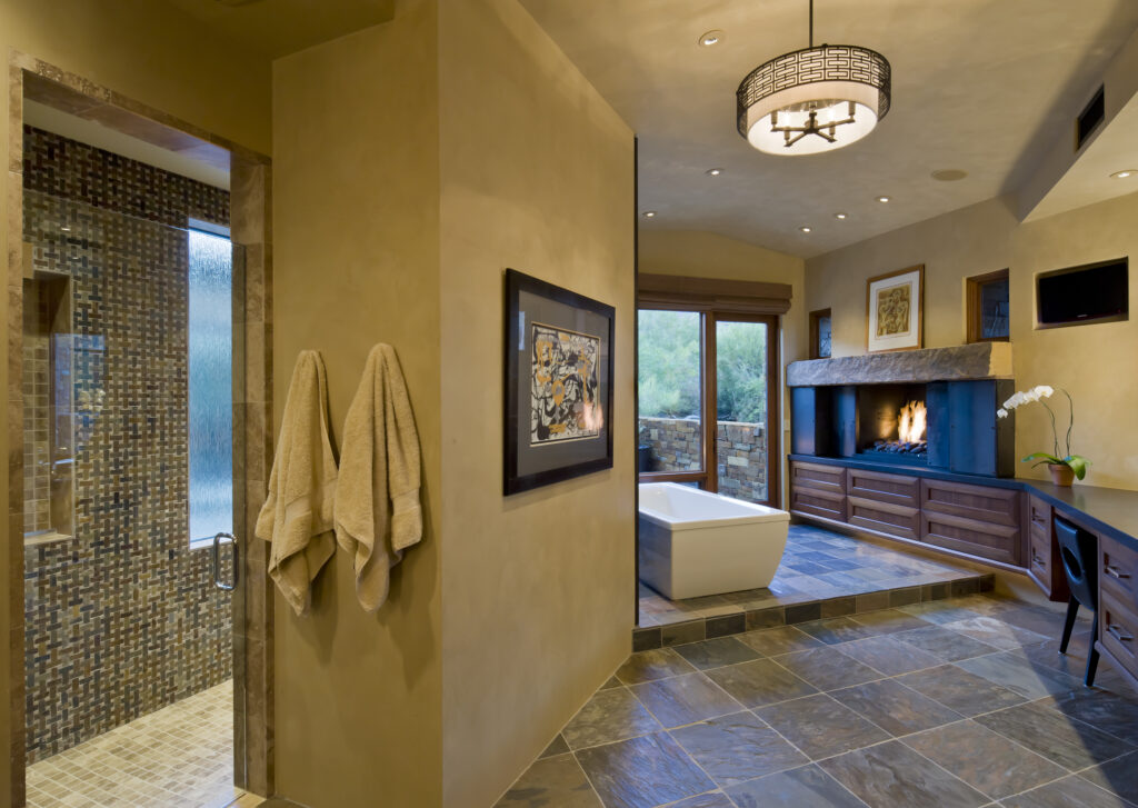 The Phil Nichols Company | Desert Lodge | Primary Bathroom with Shower