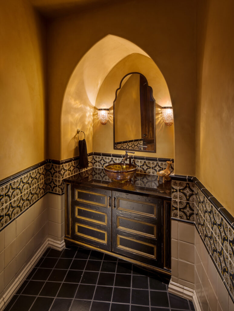 The Phil Nichols Company | Spanish Villa | Bathroom with Tile Detail