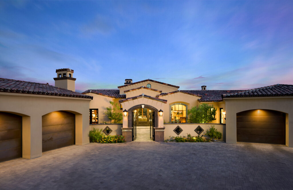 The Phil Nichols Company | Western Ranch | Front Exterior at Night