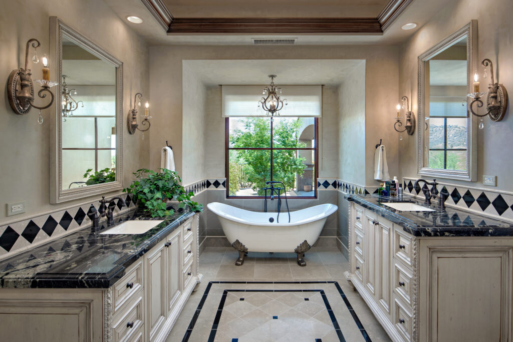 The Phil Nichols Company | Western Ranch | Large Primary Bathroom with Tub