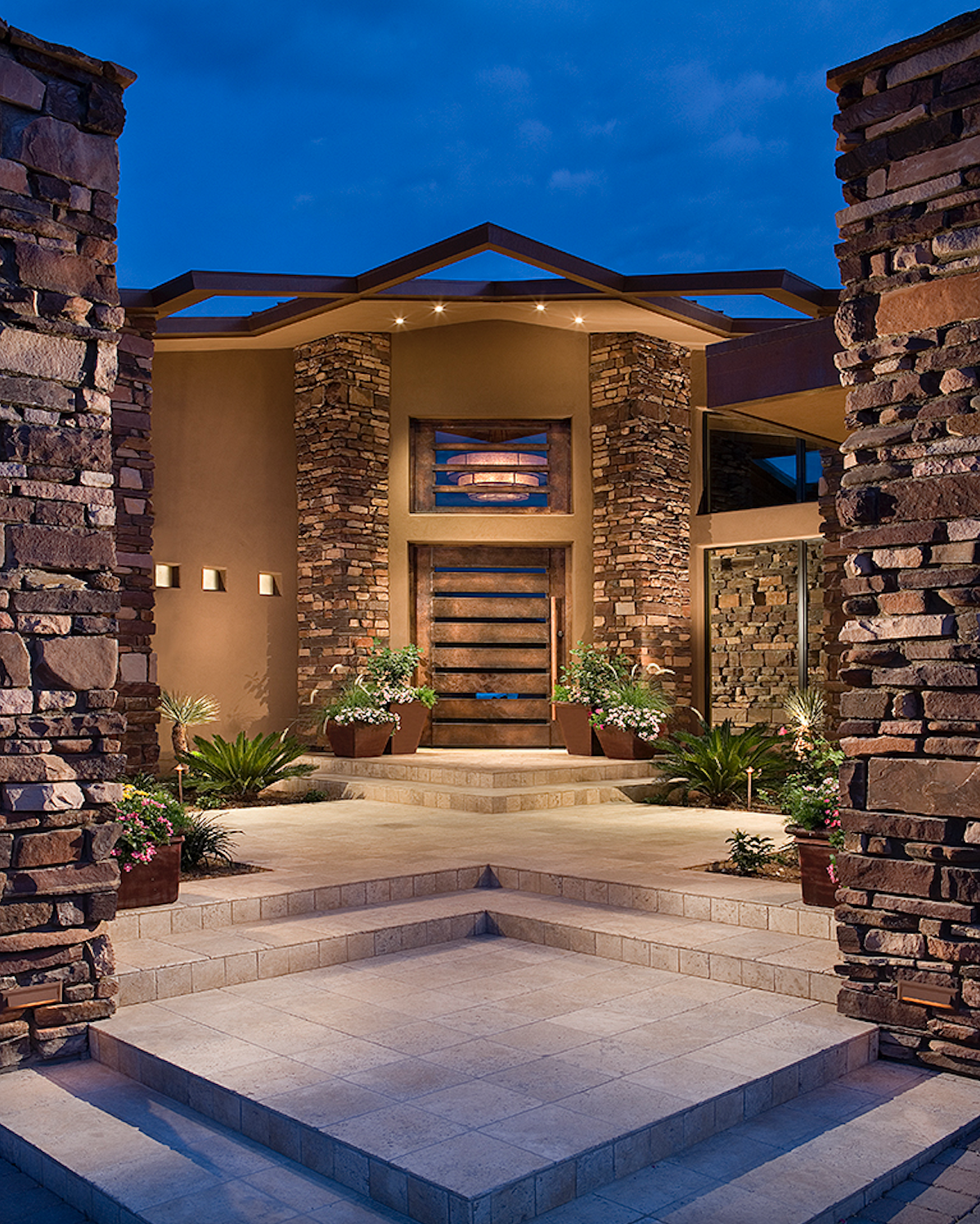 The Phil Nichols Company | Modern Desert Lodge | Front Entry